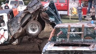 Alvinston Fair Demolition Derby 2016  Trucks [upl. by Rennerb]