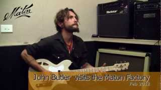 John Butler at the Maton Factory  Feb 2012 [upl. by Llerehc582]