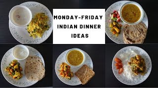 Monday  Friday Indian Vegetarian Dinner Recipes  Easy Indian recipes  Indian Food At Home [upl. by Atsirk]