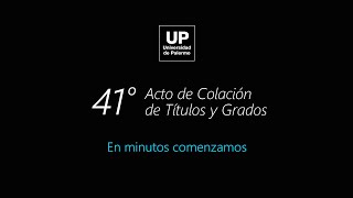 41° Acto de Colación de Títulos y Grados [upl. by Davis]