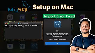 How to Install MySQL on Mac  Learn MySQL CLI  Fix Data Import Errors Unhandled exception ascii [upl. by Haletta]