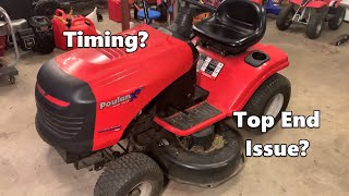 Lawn Tractor Engine Running Rough Missing Popping Sputtering  Briggs Engine  FIXED [upl. by Doralynne]