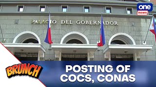 Brunch  Comelec posts COCs CONAs on website [upl. by Yasnil]