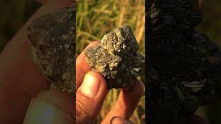 Natural Flower Shaped Pyrite Crystal pyrite pyritestone flower golden nature wow calm song [upl. by Rebmit]