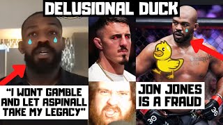 Jon Jones DELUSIONALY DUCKING Tom Aspinall Recent Interview EXPOSES HIM My Reaction [upl. by Ytte137]