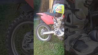 2007 Honda CR85 2Stroke Stock Exhaust Revs Soundcheck shorts [upl. by Sakiv490]