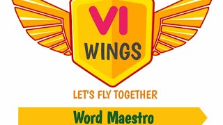 Word Maestro  English Vocabulary VI Wings [upl. by Asinet]