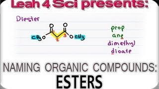 Naming Esters  Organic Chemistry IUPAC Naming by Leah4sci [upl. by Morville]