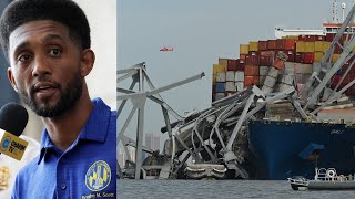 Baltimore Mayor Brandon Scott calls bridge collapse an quotunspeakable tragedyquot [upl. by Eiramanin]