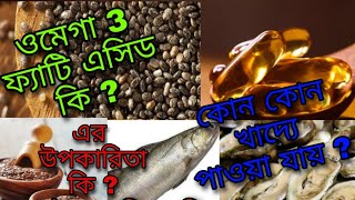 Health benefits of Omega 3 fatty acid in Bengali  what is Omega 3 fatty acid [upl. by Stephani]