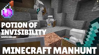 Dreams GENIUS Invisibility Potion Play  Minecraft Manhunt 1v3 [upl. by Enymsaj]