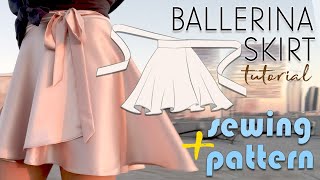 BALLERINA SKIRT SEWING TUTORIAL  SEWING PATTERN  No Zipper [upl. by Puiia988]