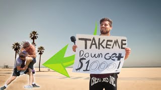 Take me down Win 1000 Vs Strangers Venice Beach [upl. by Rubma]