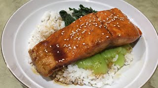 Salmon with kabayaki sauce  Easy and yummy salmon [upl. by Aseret]