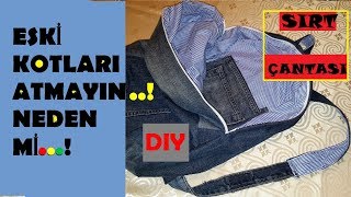 Kot Pantolondan Sırt Çantası Nasıl Yapılır DIY [upl. by Erick]