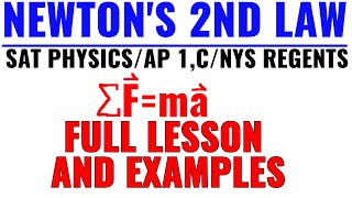 Newtons Second Law of Motion Full Physics Lesson amp Example [upl. by Aiclef]