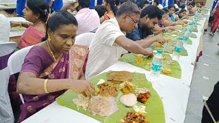 relative engagement lunch and marriage reception night dinner full vegetarian in South Indian food [upl. by Soren57]