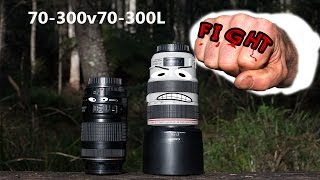 Canon EF 70300 v 70300L Lens Battle of the Sanctuary [upl. by Latona]