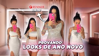 PROVANDO LOOKS DE ANO NOVO  RENNER [upl. by Mairb]