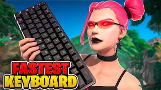 Trying The Fastest Keyboard In Fortnite [upl. by Pax286]