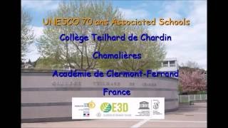 UNESCO 70 ans associated schools college Teilhard de Chardin Chamalières 6 [upl. by Onurb]