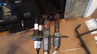 Majestic Propane Fireplace Pilot Assembly Install [upl. by Dde818]