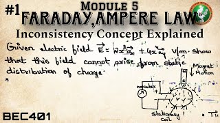 1Faraday LawAmpere Law Inconsistency Concept Explained Module 5 4th Sem ECE VTU BEC401 [upl. by Trevethick]