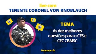 AS DEZ MELHORES QUESTÕES PARA O CFS E CFC CBMSC Concurseria [upl. by Norbel932]