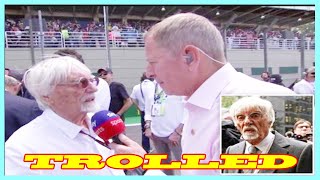 Bernie Ecclestone savagely trolled by Martin Brundle on live TV over tax fraud [upl. by Acisey553]