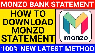 how to download monzo bank statement  monzo bank statement [upl. by Tessy518]