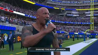 Dwayne quotThe Rockquot Johnson introduces the 2022 NFL season [upl. by Annaeiluj]