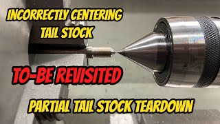 Centering Tailstock on the Vevor Mini Lathe plus partial tailstock teardown [upl. by Gnel]