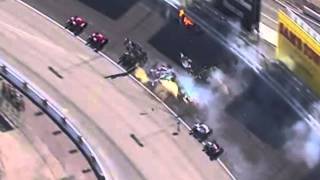 Dan Wheldon deadly Crash zoomed in 50 [upl. by Canotas]