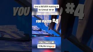 Bro is NEVER making it to Unreal rank😭🙏 fortnite fortnitememes shorts [upl. by Emelin171]