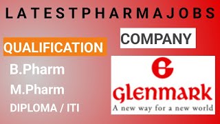 Glenmark pharmaceuticals hiring Production Packing pharmacyjobs pharmajobalert [upl. by Winnifred112]