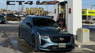 2023 Cadillac CT4V Fuel Economy MPG Review  You Will Be Surprised [upl. by Herm]