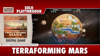 Terraforming Mars Digital  Solo Playthrough [upl. by Dun296]