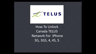 Unlock Telus iPhone 4S  Unlock Canada Telus  IPhone 5 Canada Unlock [upl. by Groh509]