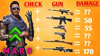 Maro Ability Test On All Gun Kar98kM4A1VSSXM500AWM  Maro Character Ability Test In Free Fire [upl. by Goldman253]