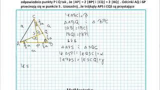 Zadanie na dowodzenie  trójkąt równoboczny  przystawanie trójkątów [upl. by Nnyletak152]