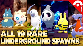 All 19 Rare Grand Underground Spawns in Pokemon Brilliant Diamond amp Shining Pearl [upl. by Adnav]