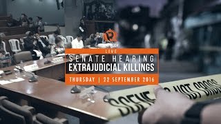 LIVE Senate hearing on extrajudicial killings 22 September 2016 [upl. by Neelahtak529]