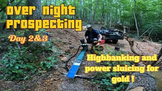 Highbanking and Power sluicing for gold   goldprospecting [upl. by Kolnick]