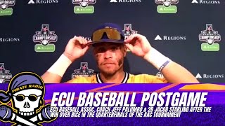 ECU Baseball Assoc Coach Jeff Palumbo amp 2B Jacob Starling after the AAC Tournament win over Rice [upl. by Sheba669]