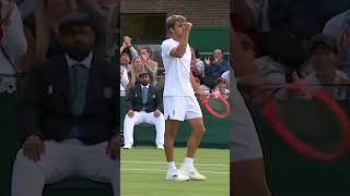 An absolutely STUNNING point 🤯 Wimbledon Shorts tennis [upl. by Emee938]