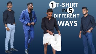 How to Wear OneTshirt in 5 Different Ways  Henley TShirt  DON brand  Mens Fashion Tamil [upl. by Sonny]