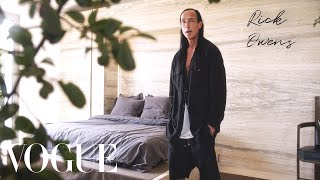 Inside Designer Rick Owens’s Minimalist Home Filled With Wonderful Objects  Vogue [upl. by Nohsal399]