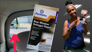 Rear Window Defogger Repair  Permatex Repair Kit [upl. by Cyn]