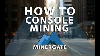 How to console mining in MinerGate CPU Mining [upl. by Aihseyn]