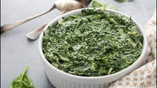 Delicious simple creamy spinach  making creamy spinach without cream 🥬 [upl. by Lectra]